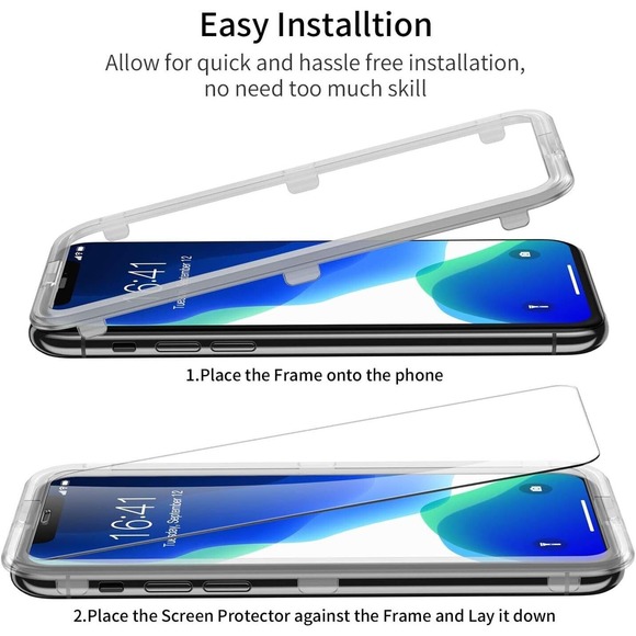 (3) count Tempered 9H Glass Screen Protector Cover for 5.8" iPhone 11 Pro X XS - Picture 6 of 9